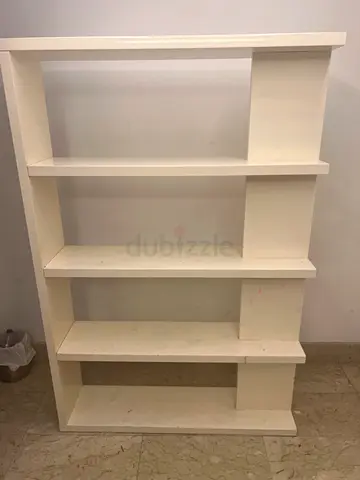 White 4-Shelf Open Bookcase / Storage Unit - Good Condition