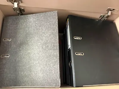 Set of 10 Large Black Lever Arch File Binders - Good Condition
