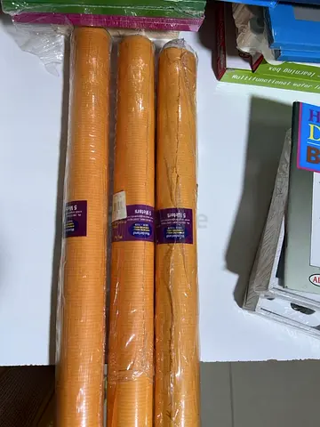 Laminated Brown- Book Binding Roll 5 mts  (3 no) - unused