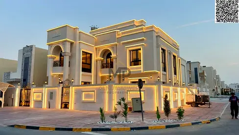 Luxury corner villa with a private pool for sale; features a prime location, high privacy, sophisticated design, and spacious interiors. Registration