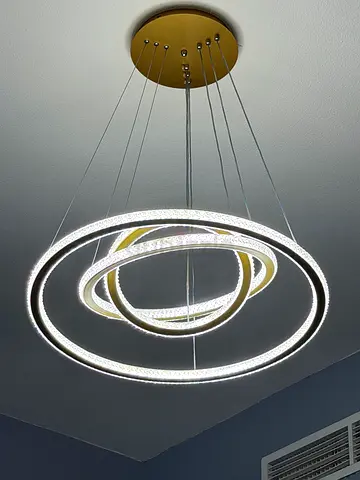 Modern LED Ring Chandelier - 3-Tier Hanging Ceiling Light 4 pi’s