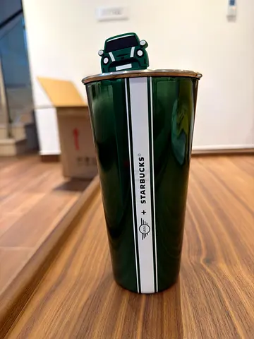 Starbucks Stainless Steel Travel Tumbler - Green, 16أ collaboration with Mini coper car