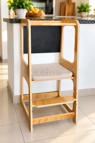 Montessori Learning Tower / Kitchen Helper – Adjustable | Chalkboard | AED 100