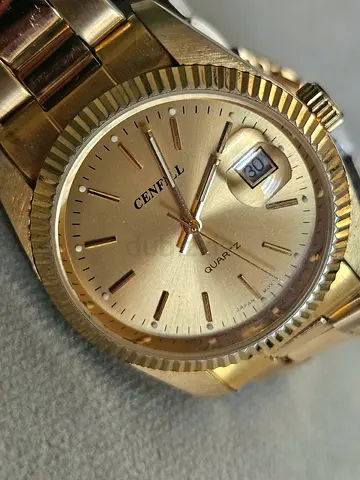 Gold-tone Cenfill Quartz Men's Watch with Date
