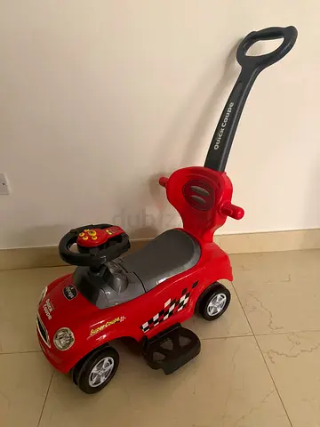 Red Push Ride-On Car with Parent Handle - Good Condition
