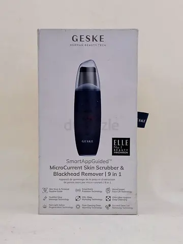 Geske MicroCurrent Skin Scrubber & Blackhead Remover - 9 in 1 (Boxed)