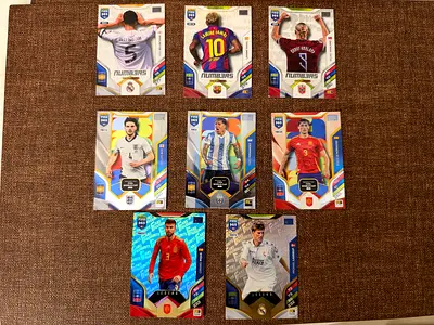 Collection of 8 Football Trading Cards — Mix of Stars like Yamal, Bellingham and Limited Inserts