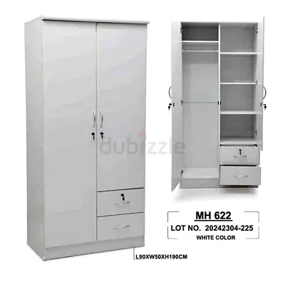 WARDROBE TOW DOOR WOOD MADE IN THAILAND BRAND NEW