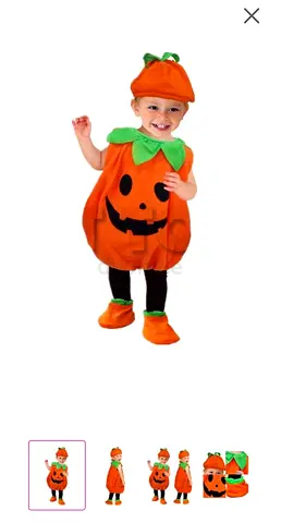 BrainGiggles Halloween Costume for Kids 1-2 Years Old –Pumpkin Romper Set with Hat & a Pair of shoes