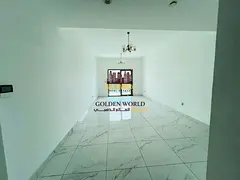 Al Majaz 1 three bedrooms and living room with balcony open view and 2 parking spaces annual rent 70