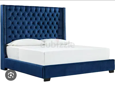 King size bed with mattress and 2 side tables
