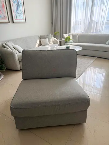Light grey bed sofa
