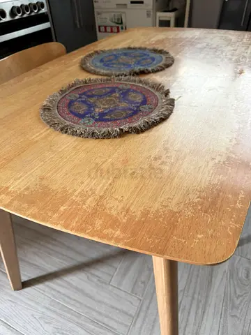 Used wooden dining table with light wear - seats 2