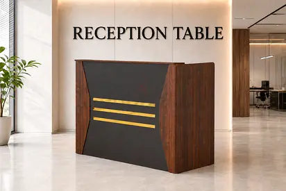 Reception Desk with 3 Drawers – Modern Office Reception Table UAE