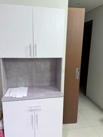 White cabinet with open space (good condition)