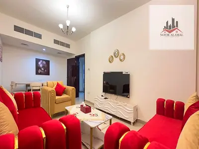 الشارقه التعاون فرش سوبر ديلوكس شقه غرفتين وصاله ومطبخ وحمامين وبلكونه اطلاله علي بحيره الخان السعر شامل انترنت فقط