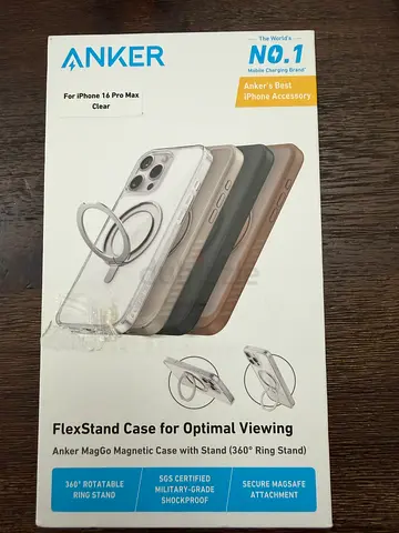 Anker FlexStand MagSafe Case with 360° Ring Stand (for iPhone 16 Pro Max) - New/Sealed