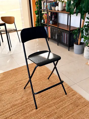 3 IKEA FRANKLIN Folding Bar Chairs, Black | Excellent Condition (Price is for 3 stools)