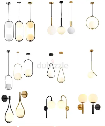Modern Globe Pendant & Wall Light Collection – Brass and Black Finishes