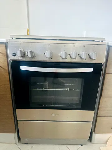 Used freestanding gas oven and cooker - stainless steel