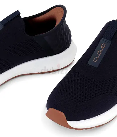 Cloud slip-on knit sneakers - navy, lightly used