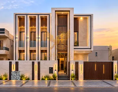 Luxury villa for sale in Al Alia, Ajman | 5 master bedrooms | Includes air conditioning and electricity