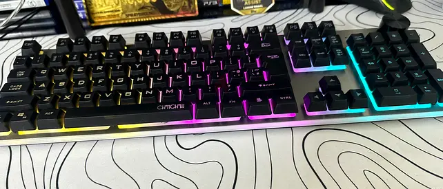 Used MembraneUSB Wireless Keyboard with USB Receiver
