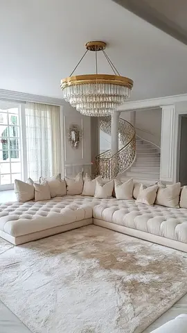 Modern stylish 4 seater L shape tufted Sofa