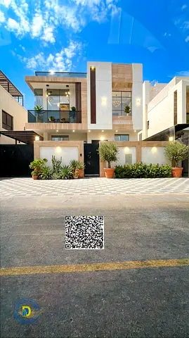 Upscale modern 6-bedroom villa with a roof terrace; fees included and a great discount.