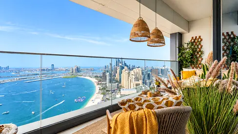 Ain and Palm Dubai View I Furnished | High Floor