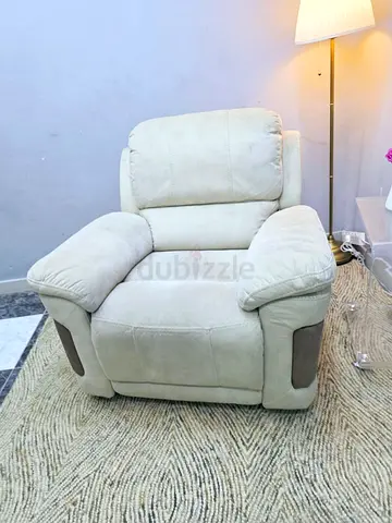 Comfortable Beige Recliner Armchair - Single Seater