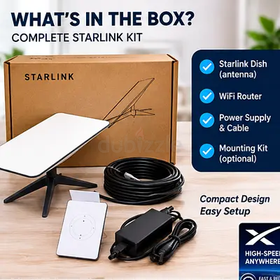 Starlink RV / Portable Dish Kit — Complete Set with Router & Power Supply