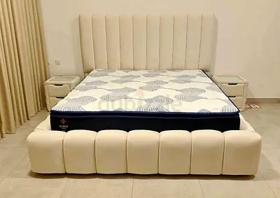 Brand New Luxury Cotton fabric Queen Bed Available