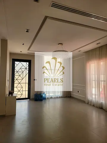 Luxury villa for rent in Al Yasmeen, featuring 6 master bedrooms, spacious majlis, reception hall, equipped kitchen and furnished options.