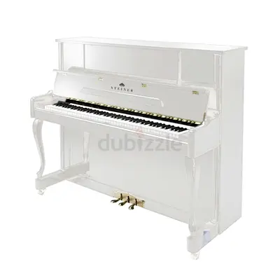 Steiner HU-121W Upright Piano – White