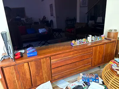Solid Wood TV Cabinet / Entertainment Unit - Large