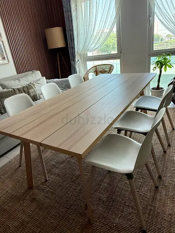 Ikea Dining Table & 6 Chairs Ikea white Ernfrid birch, excellent condition. Ikea Ypperlig Table