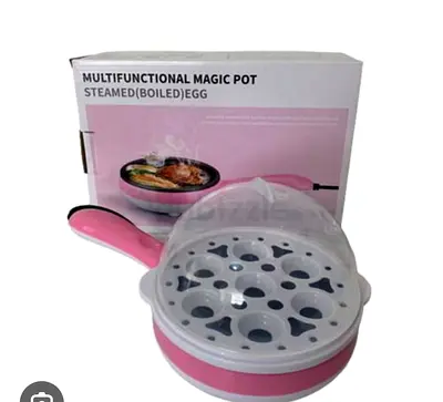 Compact Electric Egg Cooker & Mini Frying Pan - 2-in-1 Portable Cooker