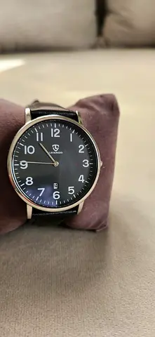 Lavaredo Casual black men's wristwatch with leather strap - good condition