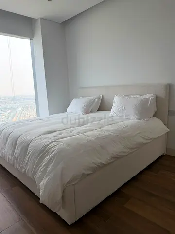 King Bed Frame - Cream Boucle Upholstered Headboard