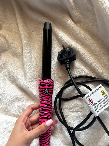 Lightweight Curling Wand — 25mm Barrel, Zebra Pink Handle