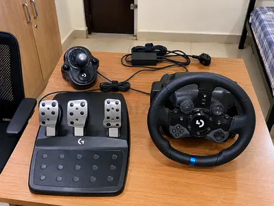 Logitech G923 Racing Wheel + Pedals + Shifter (Good condition)