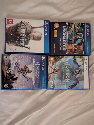 PS4/PS5 Games Bundle: The Witcher 3, Uncharted Collection, Horizon Zero Dawn and Forbidden West
