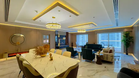 ٤ غرف نوم + غرفة خادمة | فخامة استثنائية | مجددة بالكامل | مفروشة بالكامل | إليت ريزيدنس | دبي مارينا