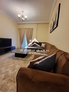 Al Taawon Tower, Manazel 5, available: one bedroom, living room, balcony, two bathrooms, spacious. R