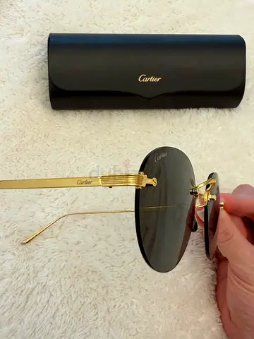 Cartier gold rim sunglasses with case - perfect condition