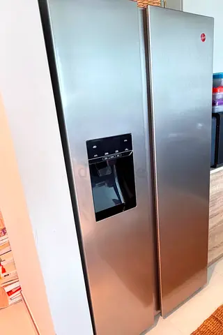 Hoover Stainless Steel Side-by-Side Refrigerator with Water Dispenser