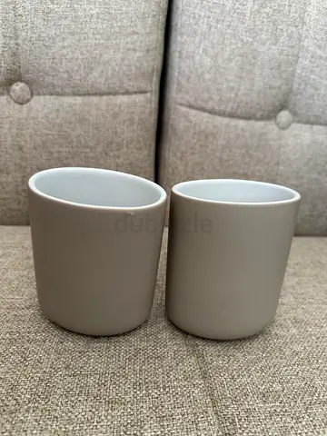 IKEA EKOLN Stoneware Toothbrush Holder / Tumbler in Beige (flawless condition)