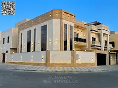 A villa in Al Yasmeen, Ajman, featuring well-planned family spaces that combine privacy with the lux