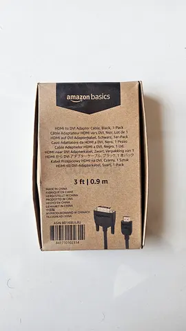 Amazon Basics HDMI to DVI Cable (3 ft / 0.9 m) - New